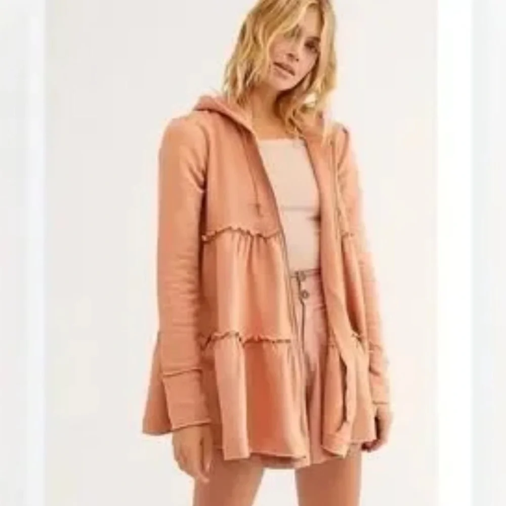 Free People Trapeze Tiered Hoodie NWOT